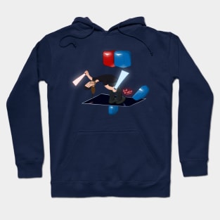 Shane Harris playing beat saber Colored Hoodie